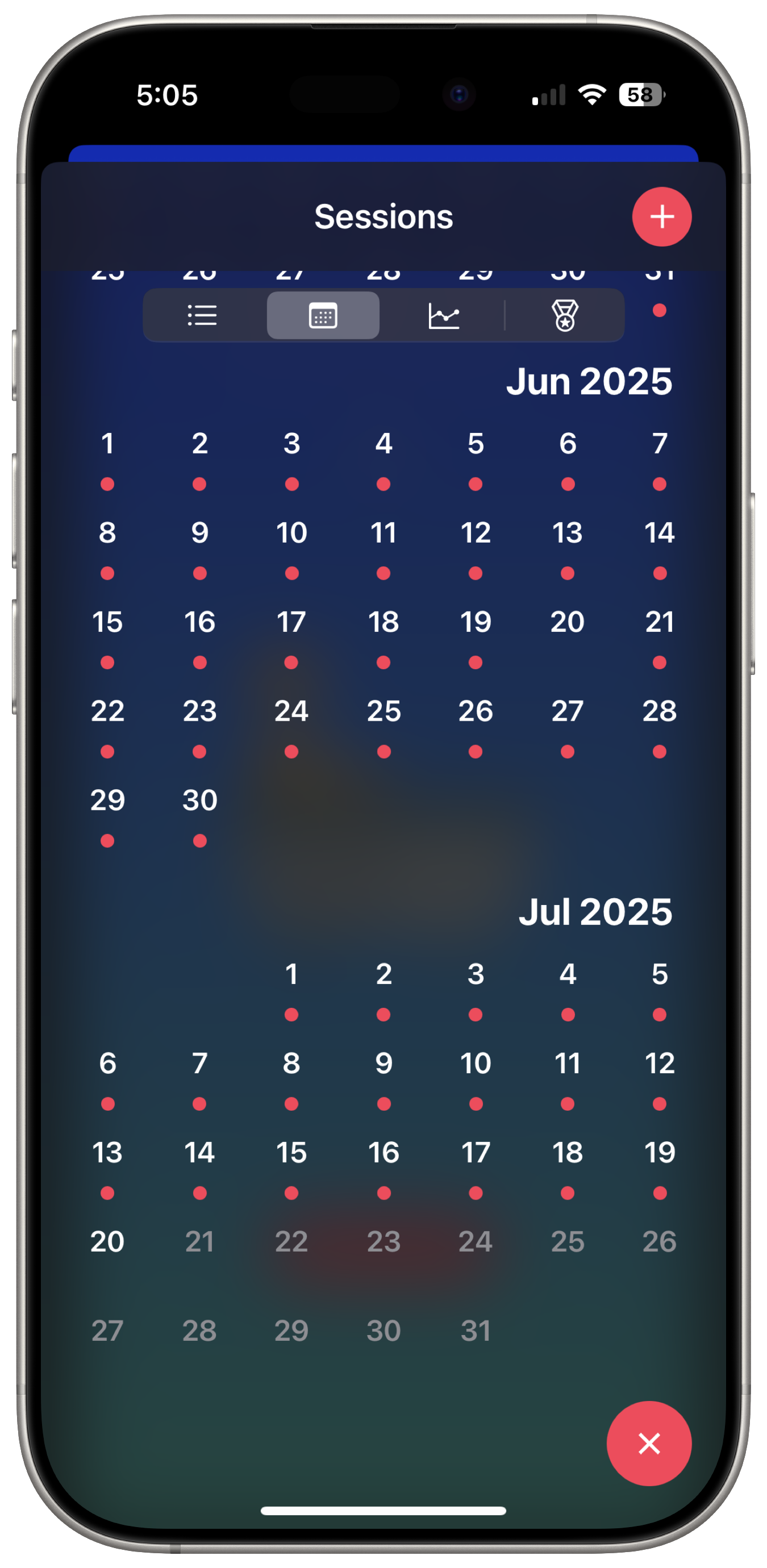 Calendar view